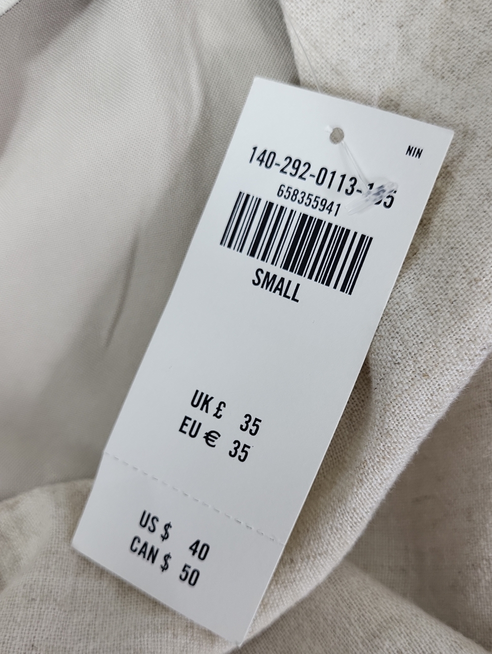 Abercrombie & Fitch Tie-Back Linen-Blend Shell Top. Size S - Picture 6 of 7